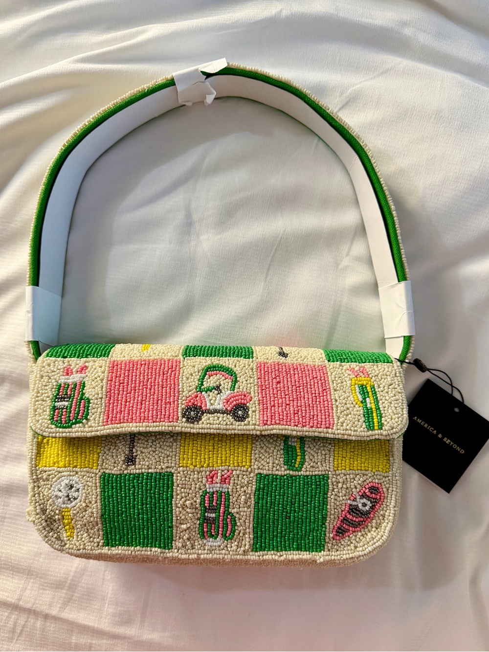 🏌️‍♀️⛳️Beaded GOLF Themed Shoulder Bag